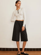 Bow Detail Plain T Shirt T Shirts
