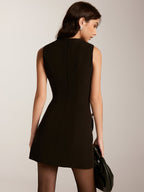 Removable Rhinestone Bow Tank Dress Dresses