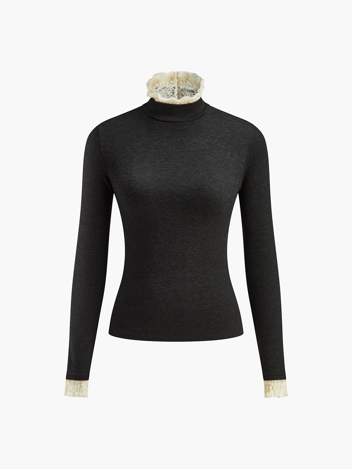 Elegant Contrast Trim Jersey Top Secondary image
