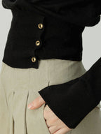 Asymmetrical Cold Shoulder Sweater Co ords Knit Tops