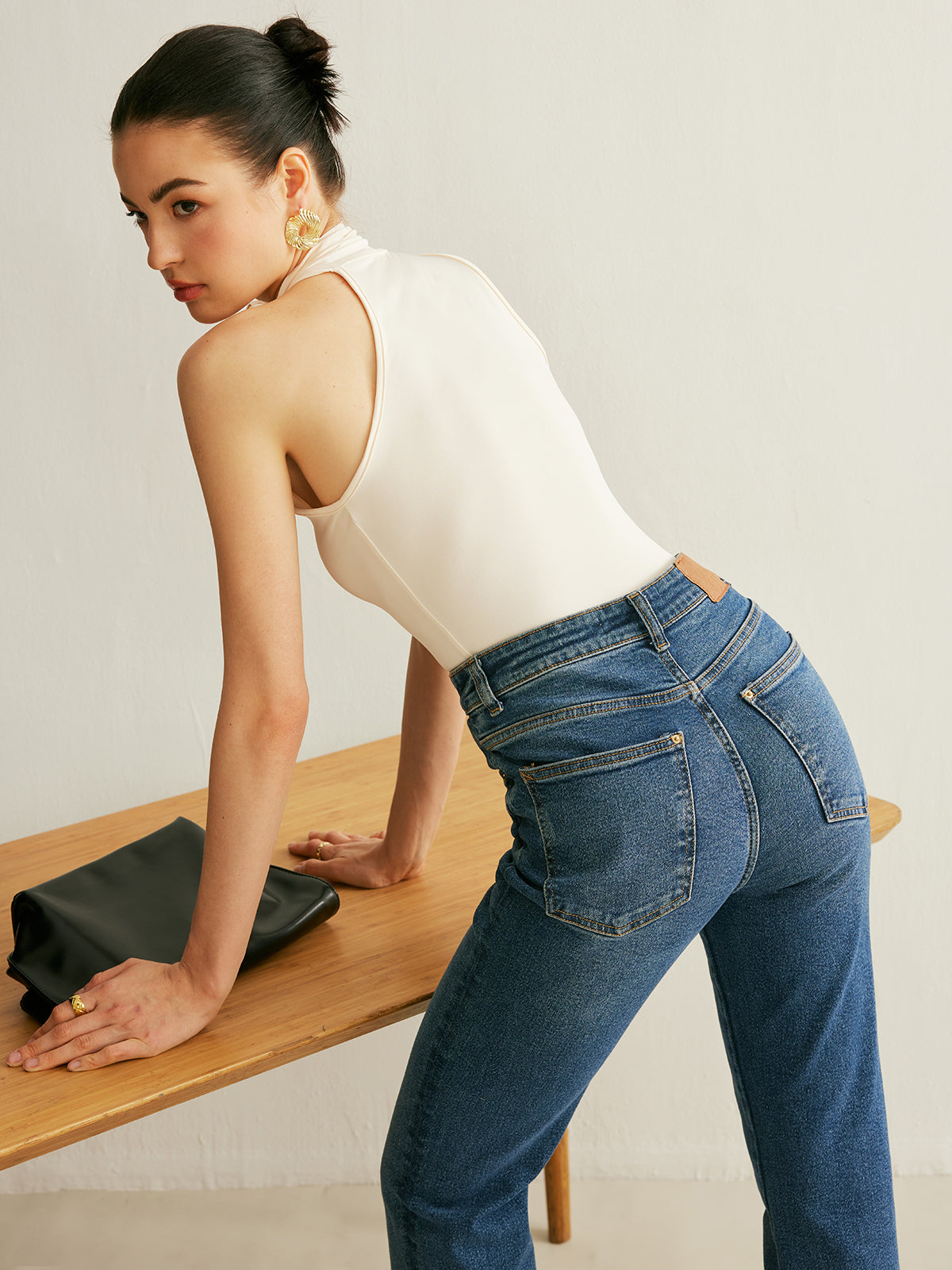 Tie Neck Halter Top Secondary image