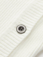 Plain Asymmetrical Breasted Sweater Sweaters