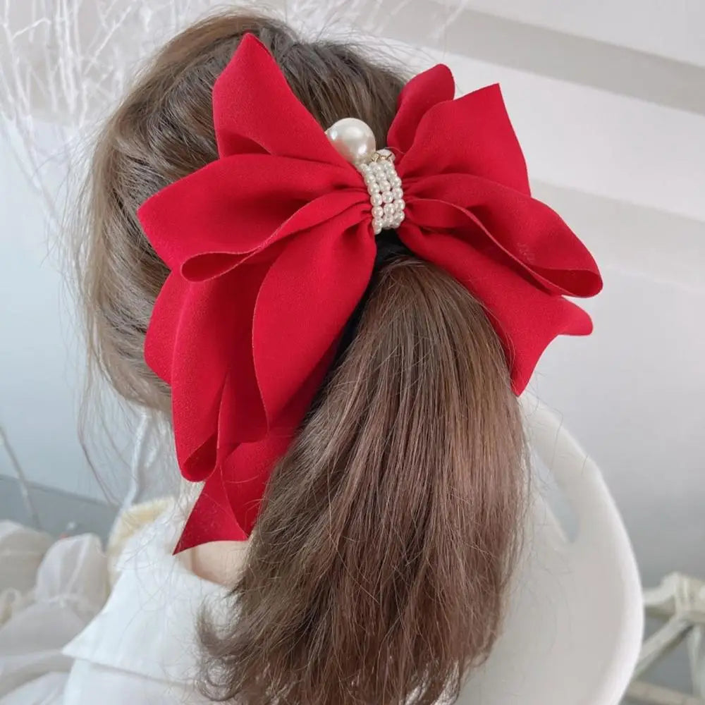 Big Ribbon Bowknot Spring Ponytail Fashion Christmas Hair Accessory