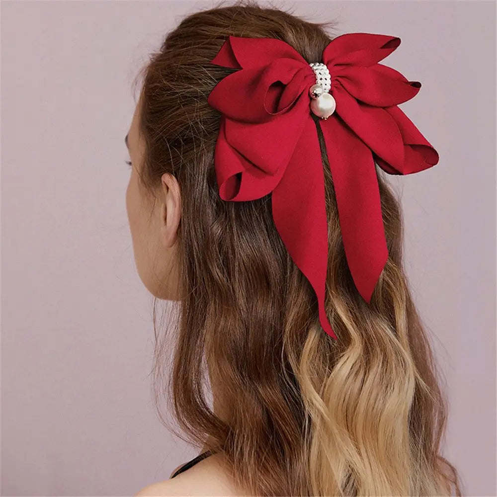 Big Ribbon Bowknot Spring Ponytail Fashion Christmas Hair Accessory