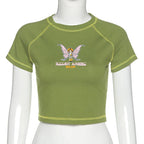 Sexy V neck Polo Neck Short Sleeve Tee