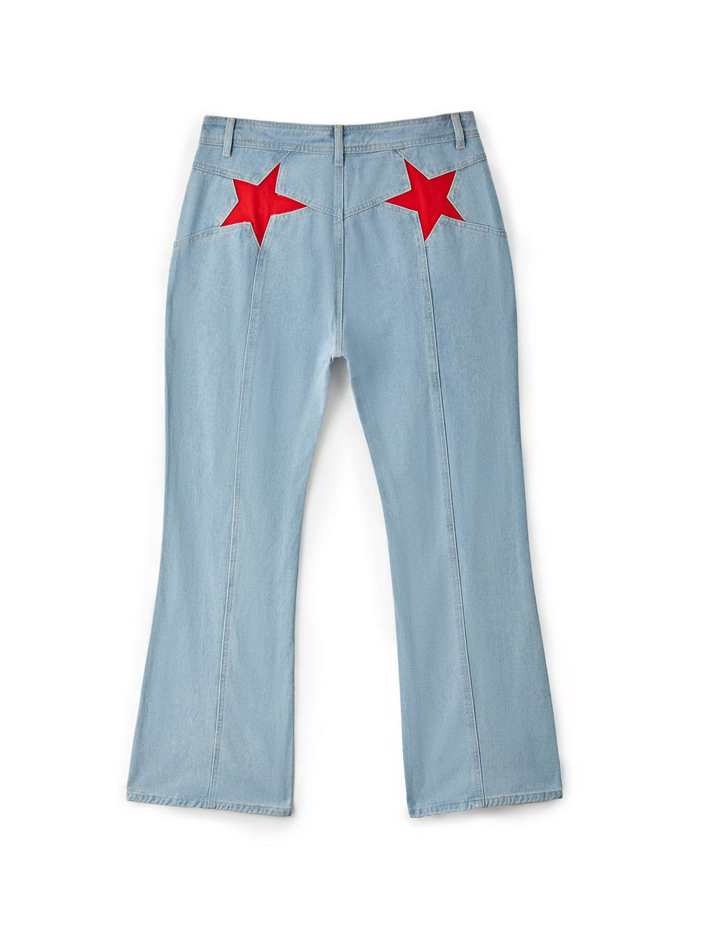 Back Star Patchwork Flare Jeans Flare Jeans