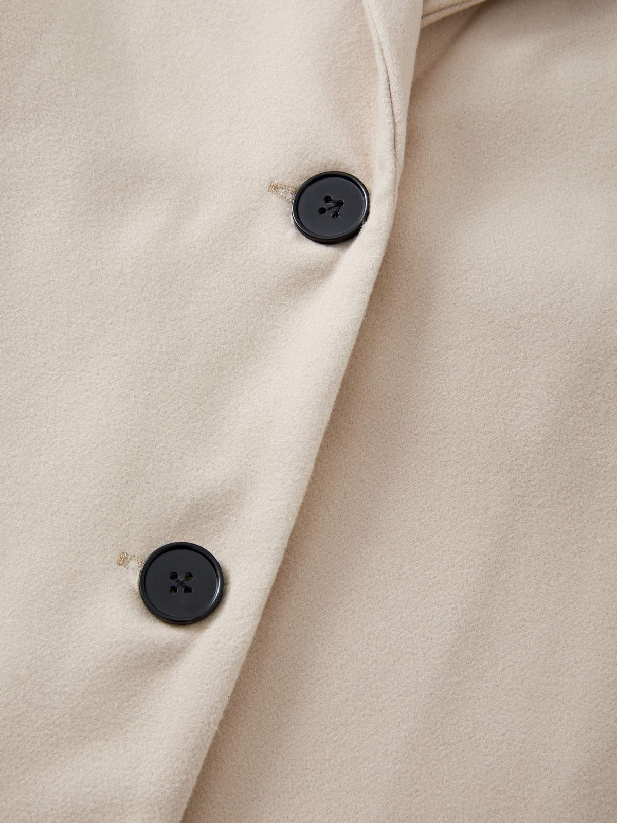 Puff Sleeve Belted Woolen Coat Coat