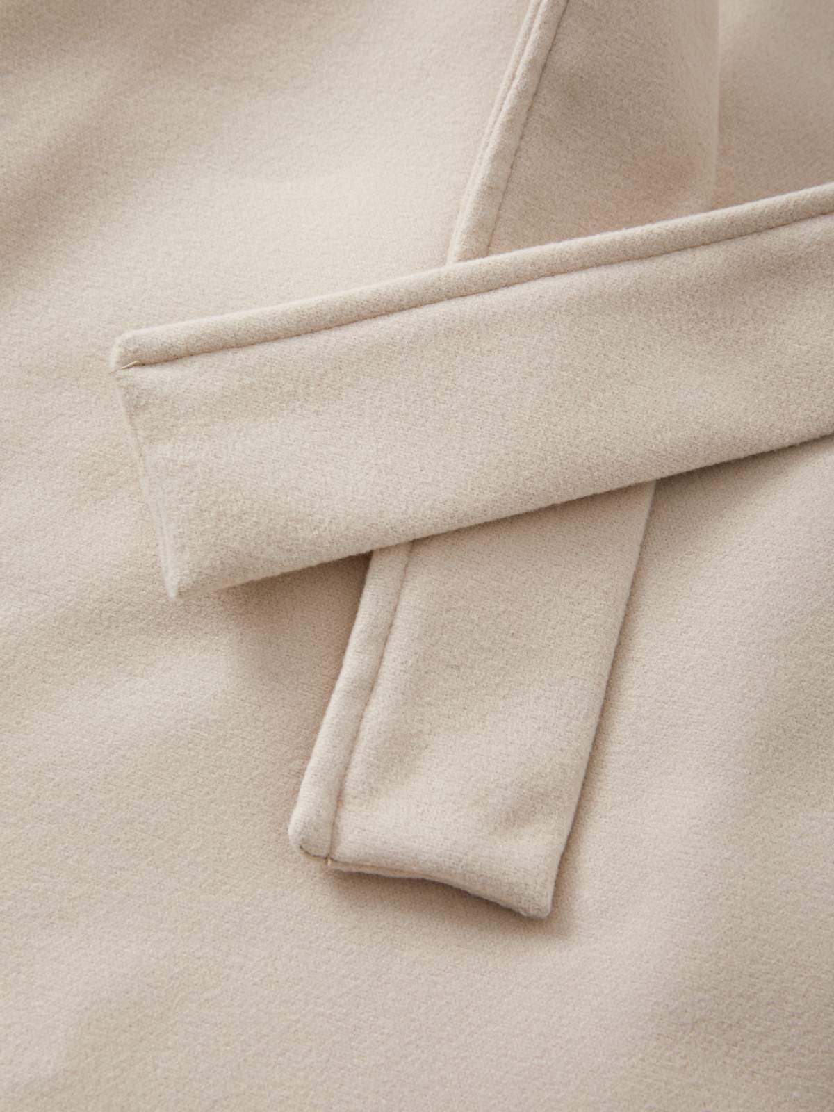Puff Sleeve Belted Woolen Coat Coat