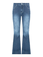 Washed Low Waist Flare Jeans Flare Jeans