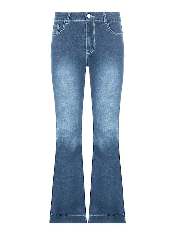 Washed Low Waist Flare Jeans Flare Jeans