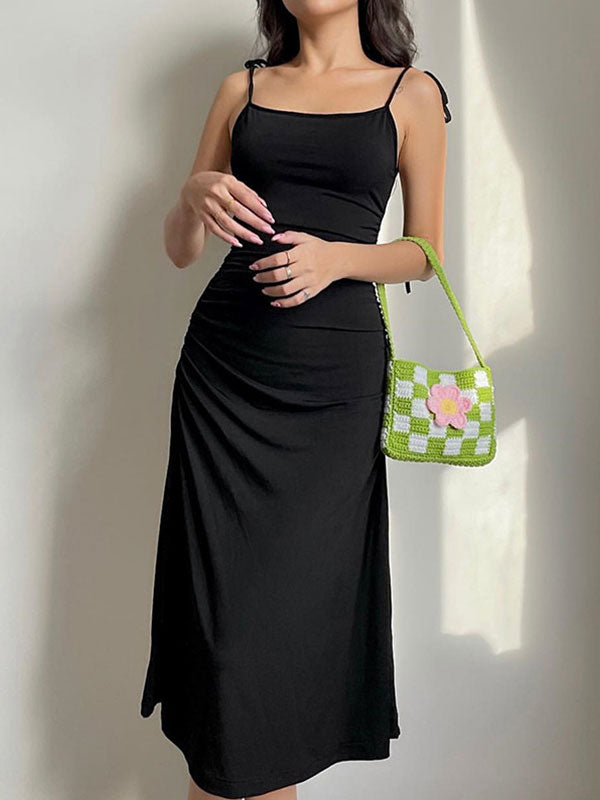 Backless Tie Strap Maxi Dress Maxi Dresses