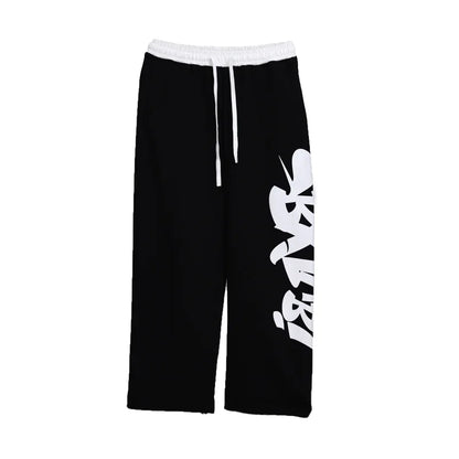 Street Dance Black Graffiti Pants for Halloween Events