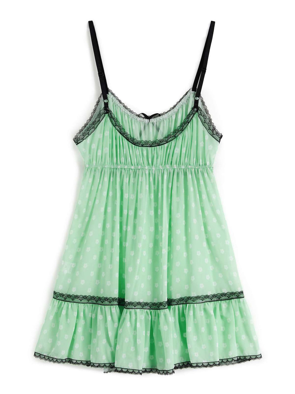 Lace Trim Floral Mini Dress Mini Dresses