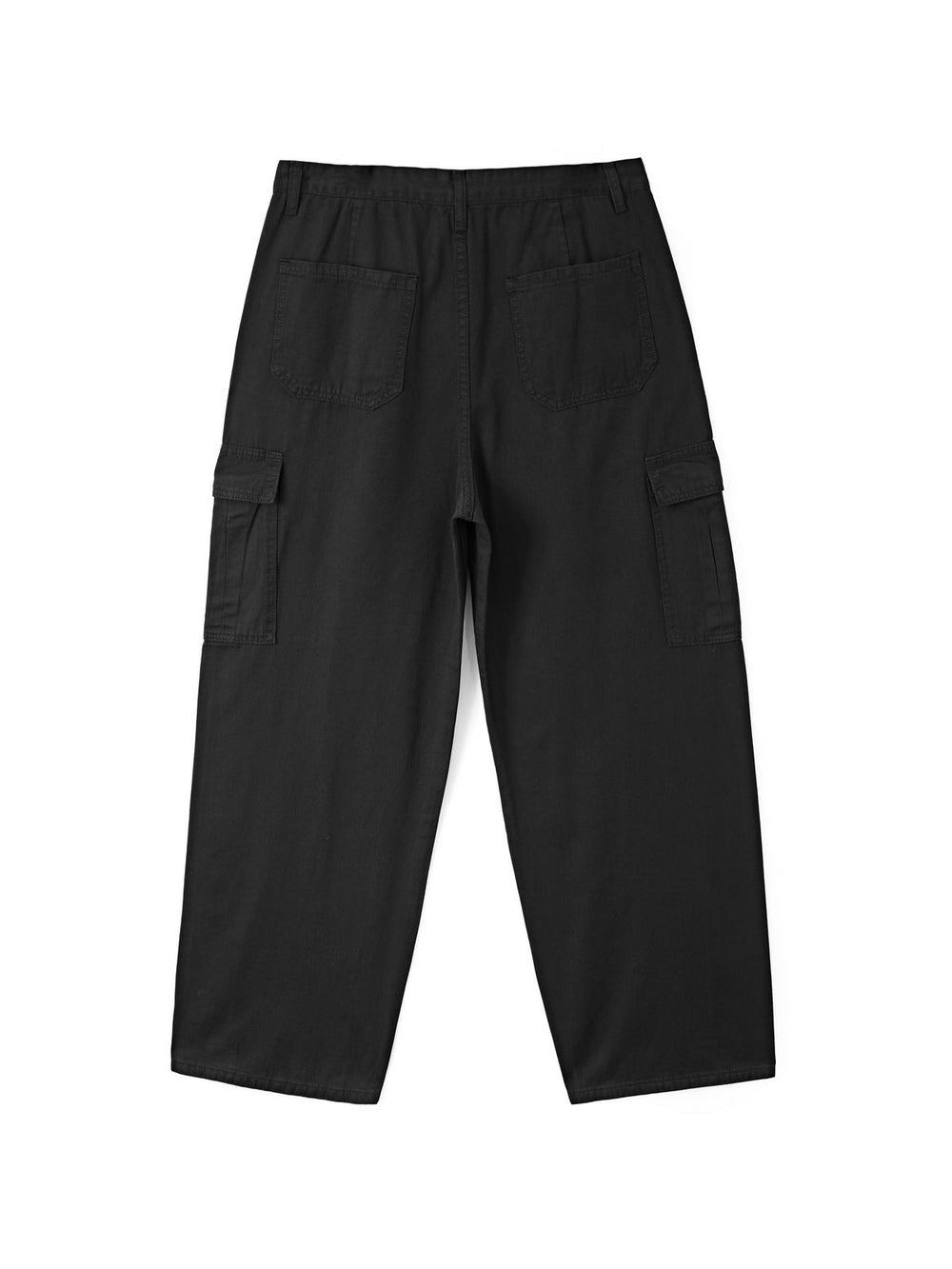Men’s Cargo Pocket Patched Straight Leg Jeans loose jeans