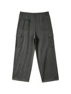 Men’s Cargo Pocket Patched Straight Leg Jeans loose jeans