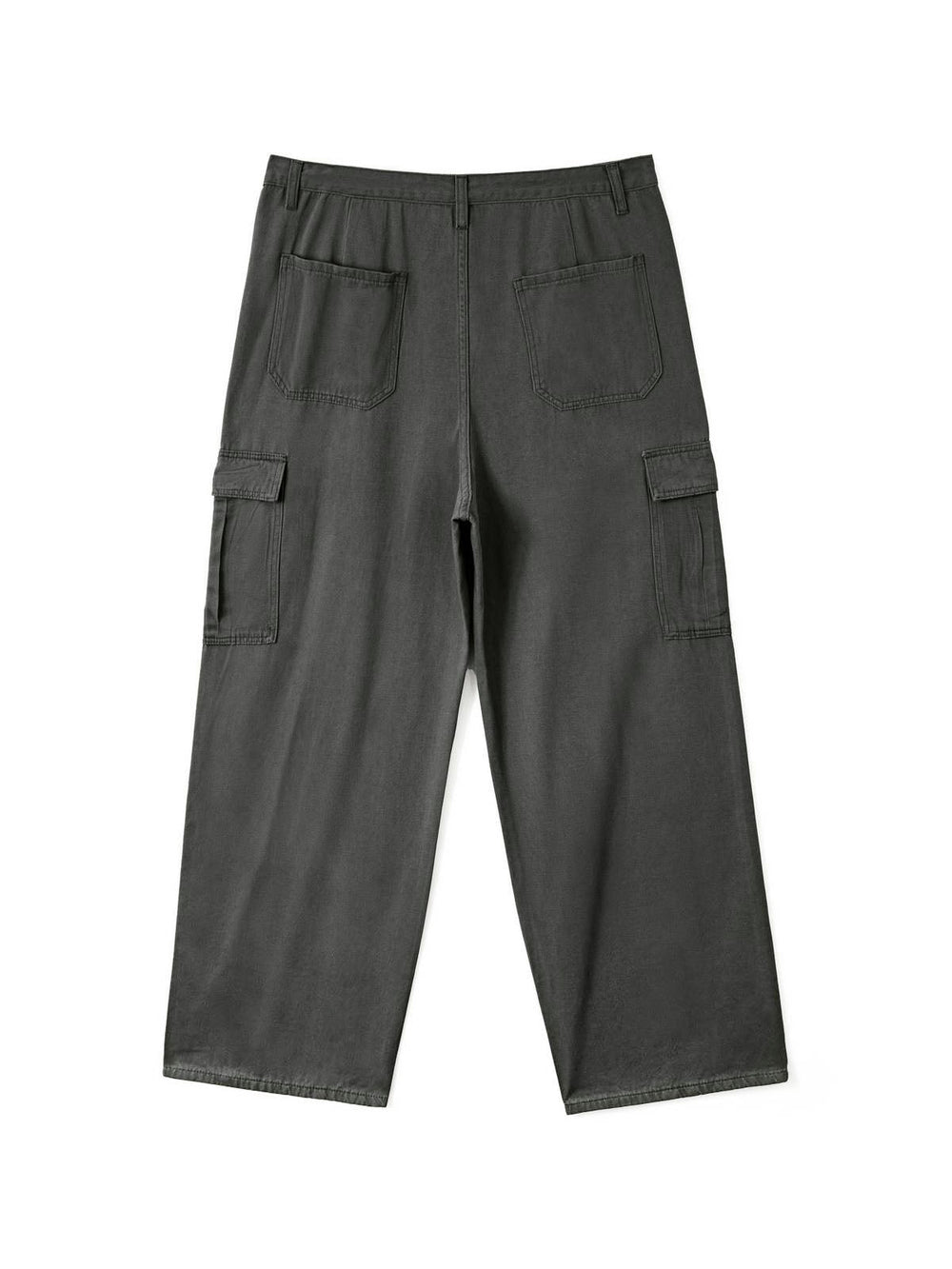 Men’s Cargo Pocket Patched Straight Leg Jeans loose jeans