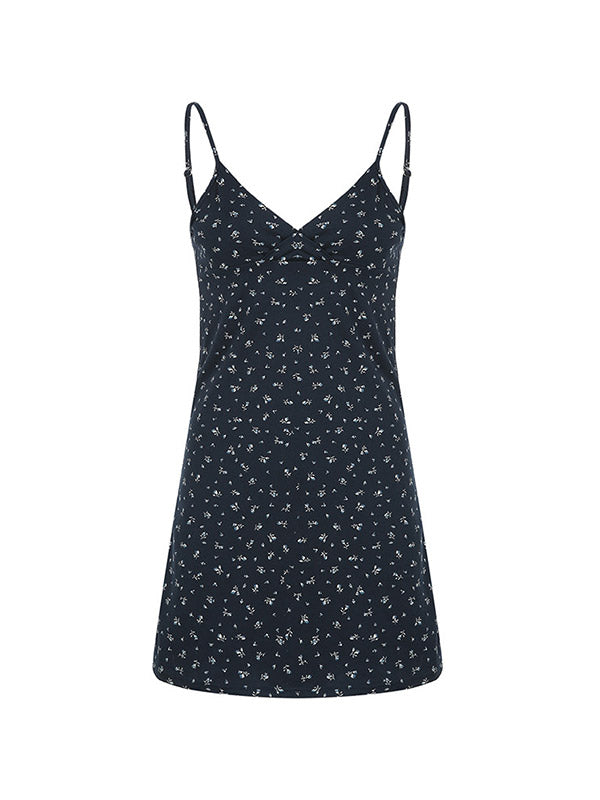 V Neck Ditsy Floral Mini Dress Mini Dresses