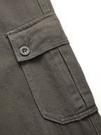 Buttoned Straight Leg Cargo Jeans Cargo Jeans