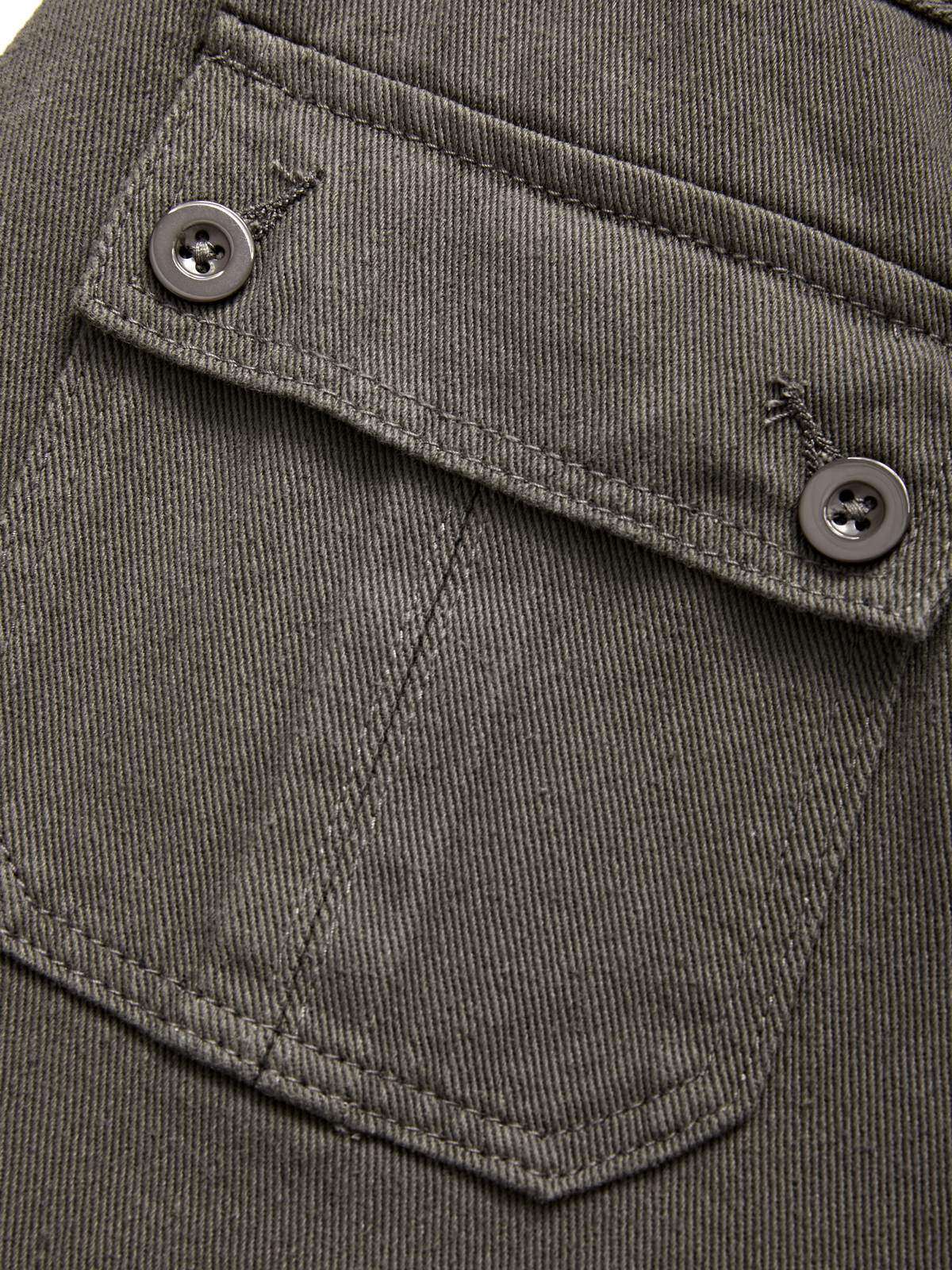 Buttoned Straight Leg Cargo Jeans Cargo Jeans