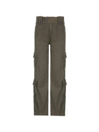 Buttoned Straight Leg Cargo Jeans Cargo Jeans