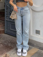 Light Wash Straight Boyfriend Jeans Boyfriend Jeans
