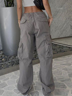 Washed Vintage Baggy Cargo Jeans Gray / S Cargo Jeans