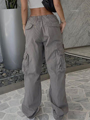 Washed Vintage Baggy Cargo Jeans Gray / S Cargo Jeans