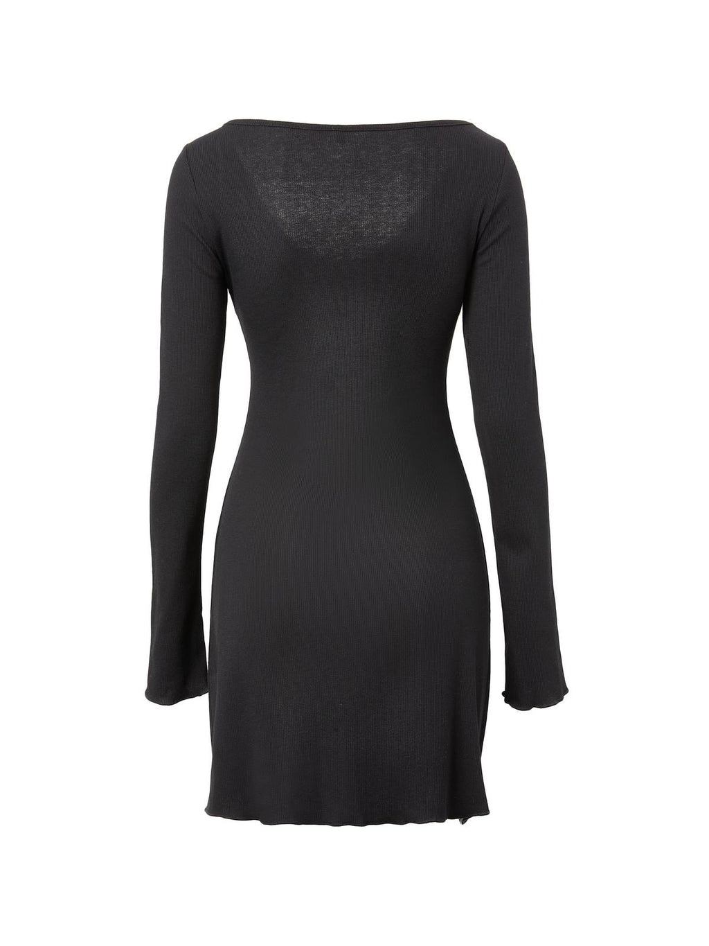Simple Knitted Long Sleeve Mini Dress Mini Dresses