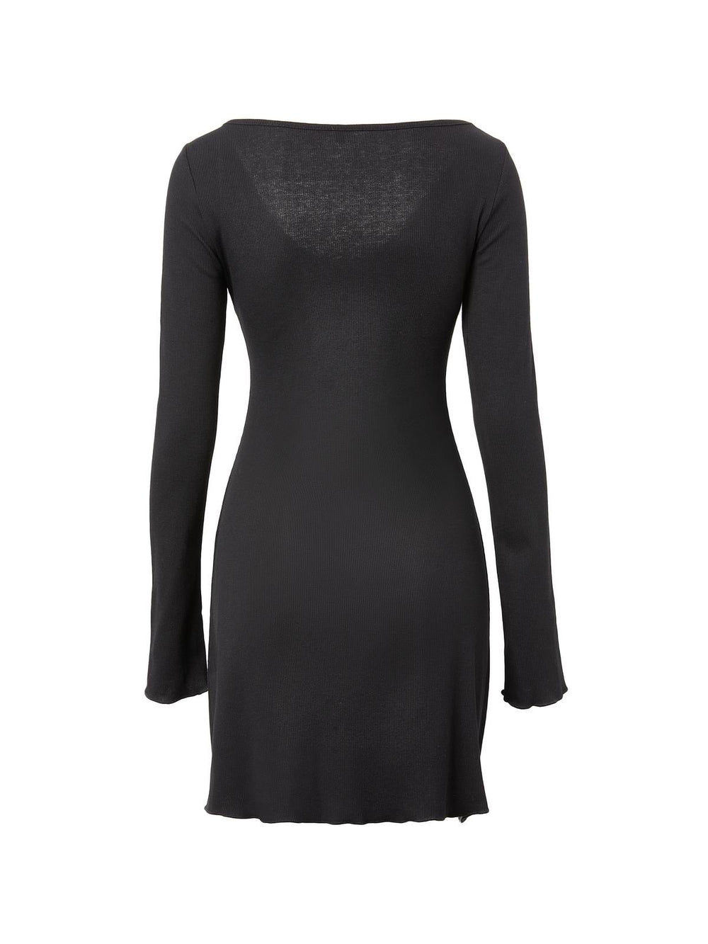 Simple Knitted Long Sleeve Mini Dress Mini Dresses