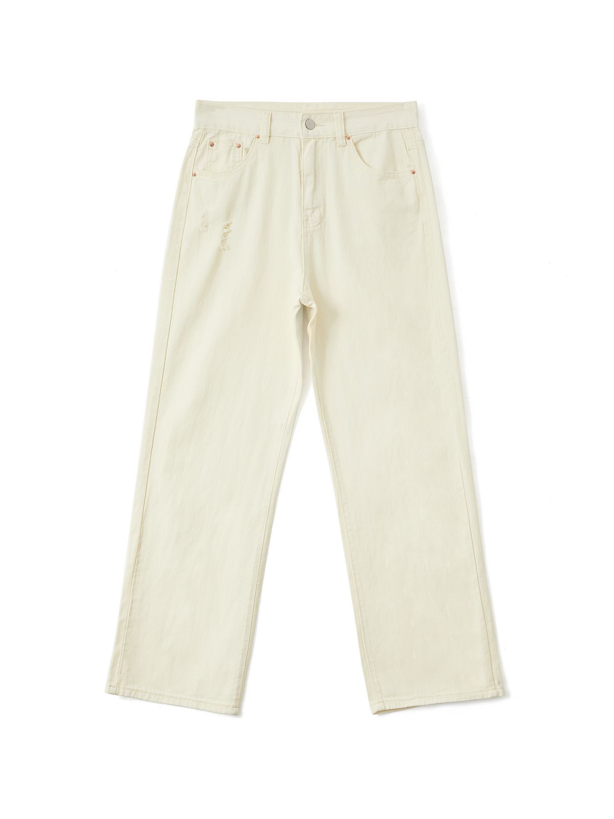 Basic Wash Straight Leg Boyfriend Jeans Boyfriend Jeans
