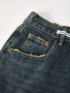 Dark Wash Vintage Baggy Boyfriend Jeans Boyfriend Jeans