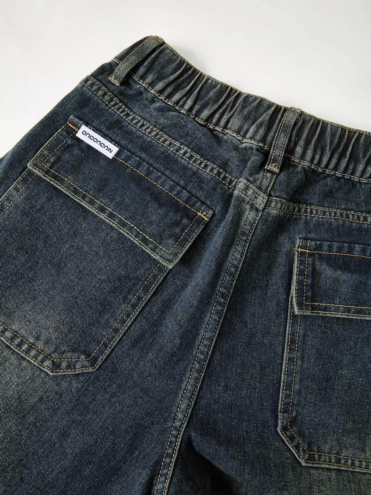 Dark Wash Vintage Baggy Boyfriend Jeans Boyfriend Jeans