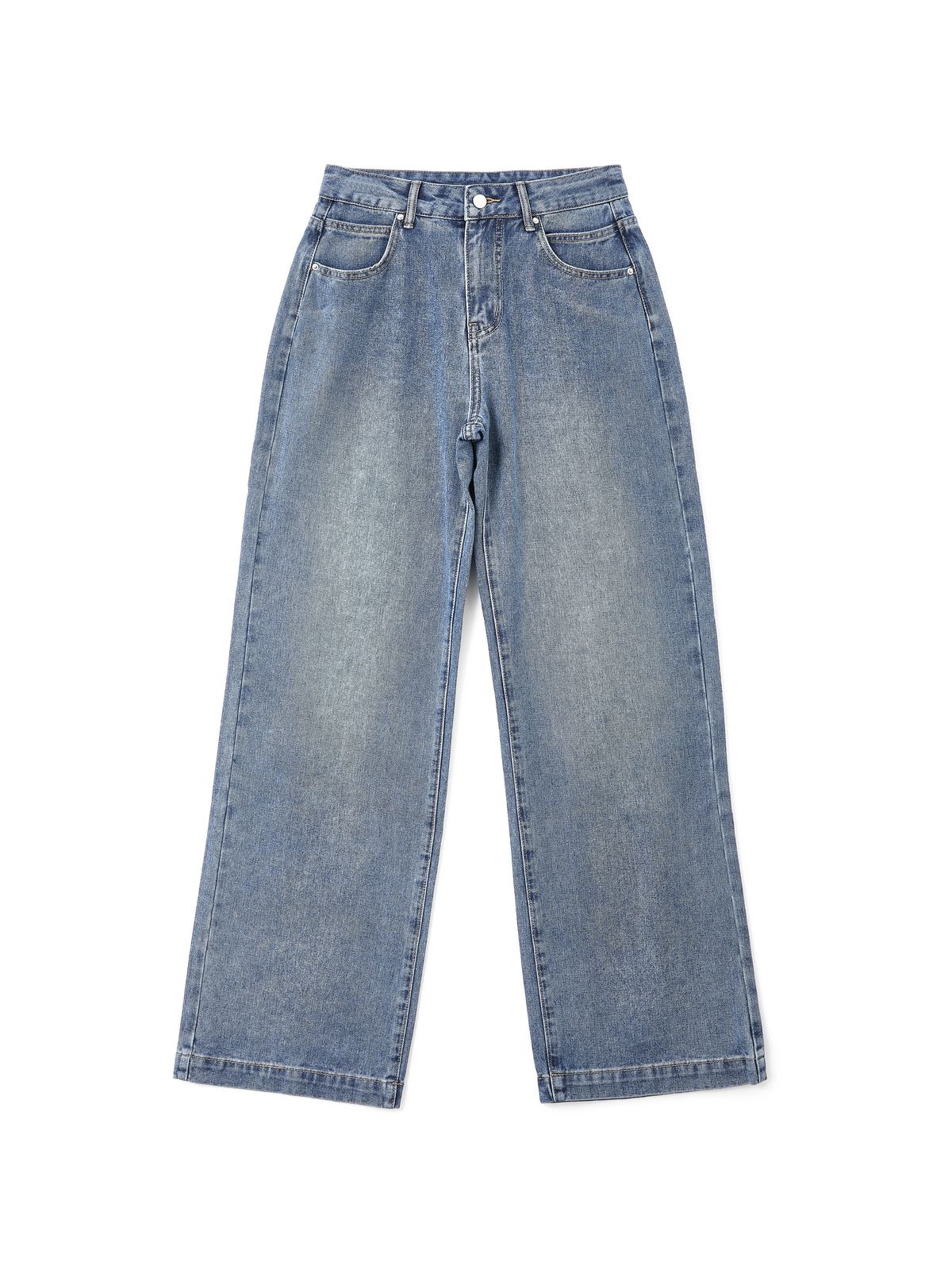Pocket Design Blue Wash Boyfriend Jeans Boyfriend Jeans