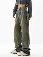 Vintage Wash Distressed Boyfriend Jeans Boyfriend Jeans