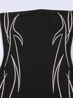Off Shoulder Black Long Sleeve Mini Dress Mini Dresses