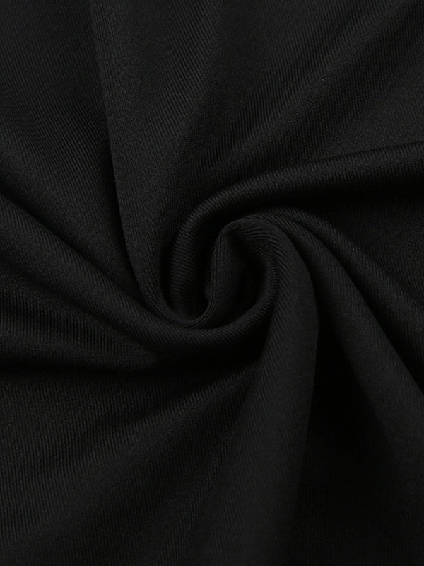 Off Shoulder Black Long Sleeve Mini Dress Mini Dresses