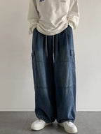 Men’s Vintage Loose Cargo Jeans Blue / 2XL Cargo jeans