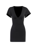 Ruffle Sleeve Bodycon Mini Dress Mini Dresses