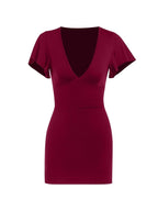 Ruffle Sleeve Bodycon Mini Dress Mini Dresses