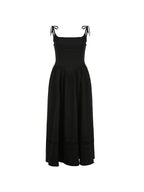 Lace Up Corset Black Maxi Dress Maxi Dresses