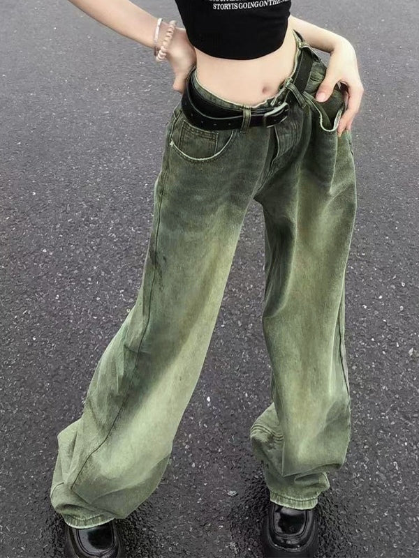 Vintage Wash Green 90s Boyfriend Jeans Green / S Boyfriend Jeans Main image