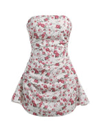 Strapless Floral Mini Dress Mini Dresses