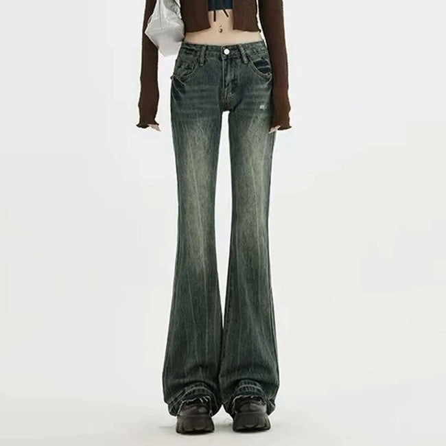 American Retro High Waist Cargo Streetwear Jeans Blue / S Main image