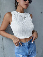 Solid Color Sexy Female Short Sleeve Tee