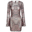 Chic Sexy Backless Leopard Print Summer Women’s 2024 New Full Flare Sleeve Skinny Hip Wrap Mini Dress BLACK / S