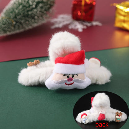 Christmas Snowman Plush Red Festive Celebrate Cute Ponytail Christmas Hair Accessory