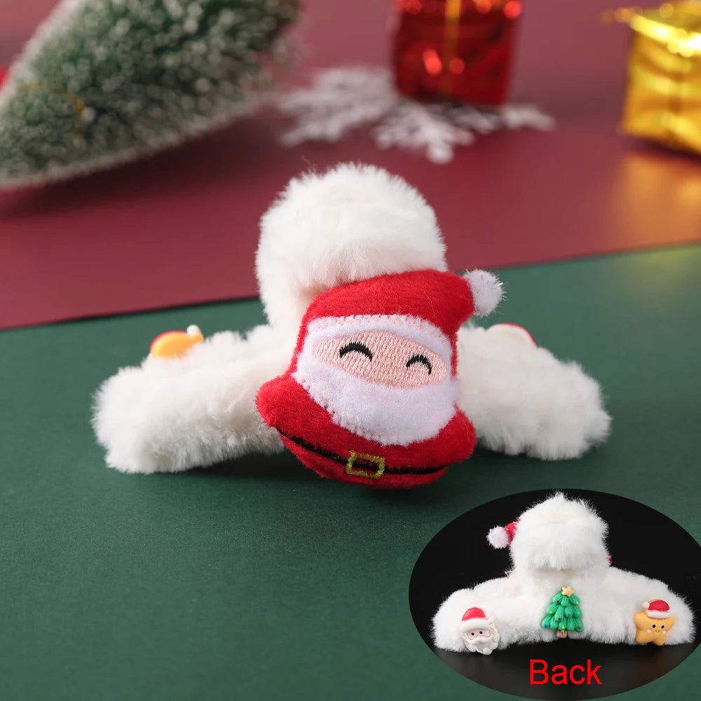 Christmas Snowman Plush Red Festive Celebrate Cute Ponytail Christmas Hair Accessory