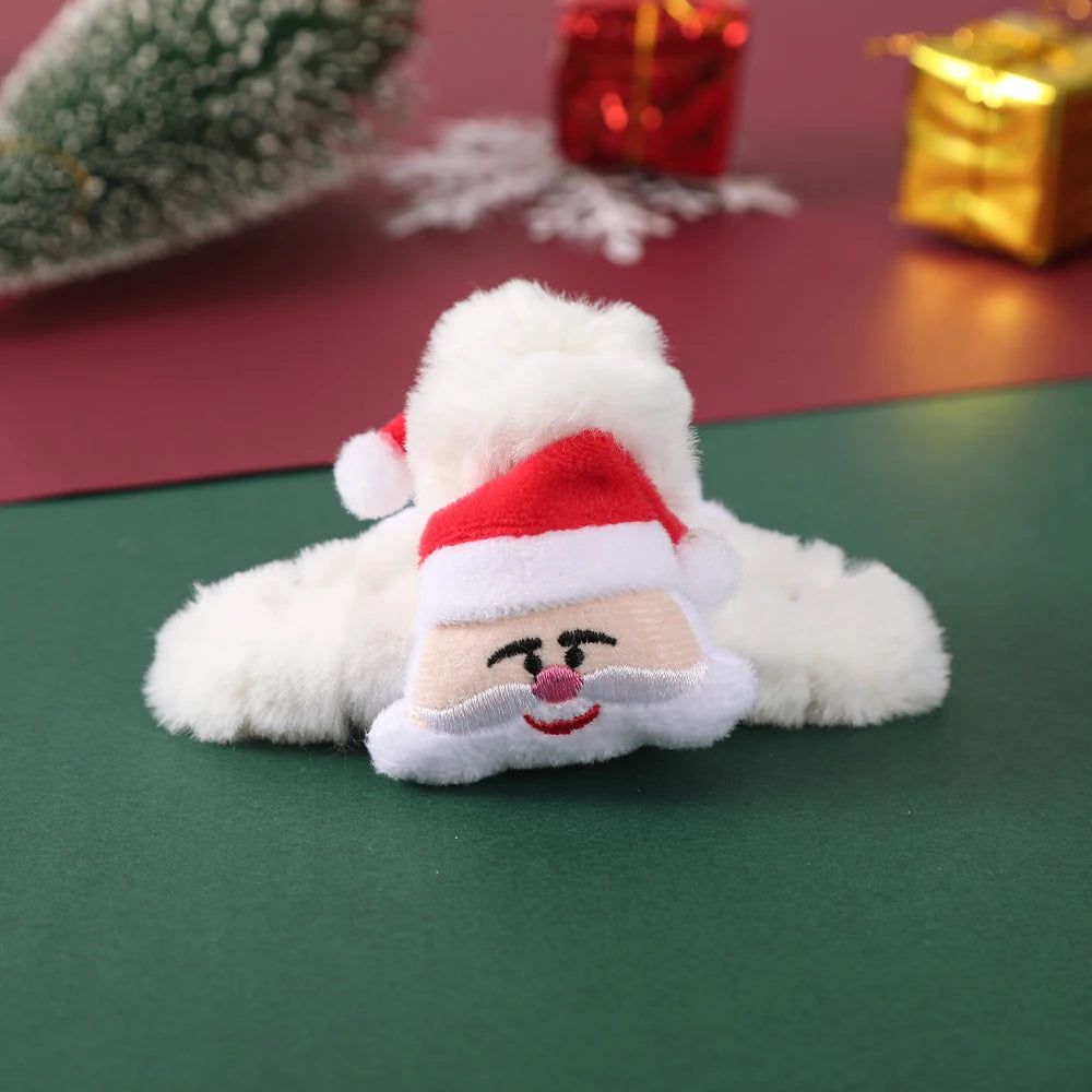 Christmas Snowman Plush Red Festive Celebrate Cute Ponytail Christmas Hair Accessory