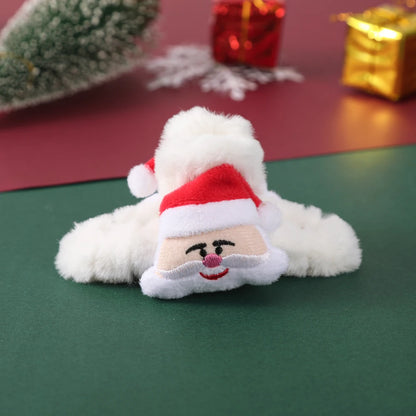 Christmas Snowman Plush Red Festive Celebrate Cute Ponytail Christmas Hair Accessory