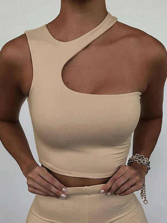 Cut Out Off Shoulder Crop Top